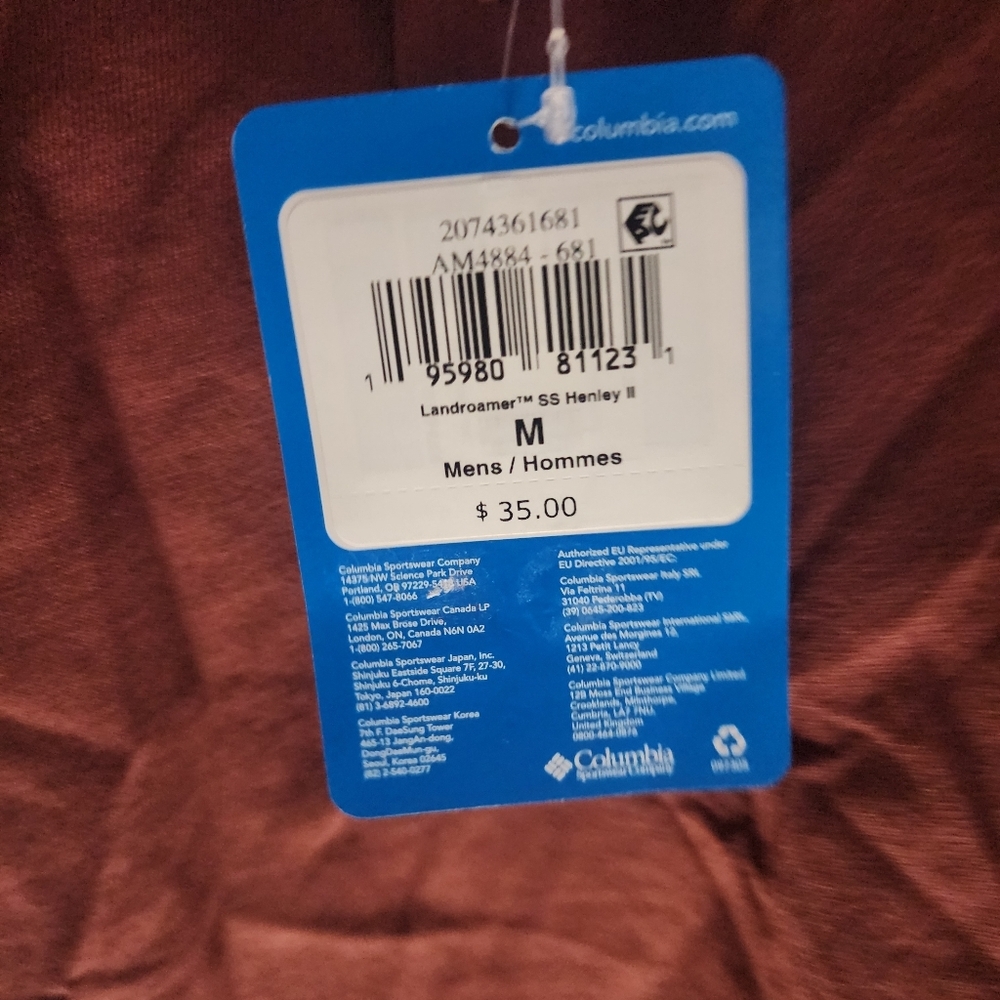 Men's Landroamer™ Short Sleeve Henley II Size Medium NWT - Picture 2 of 3